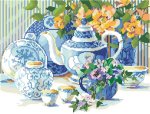 Blue and White Tea Set (image for) Blue and White Tea Set